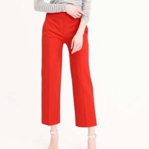 J. Crew red wool trousers size 2. Run big. Cropped/ankle length.